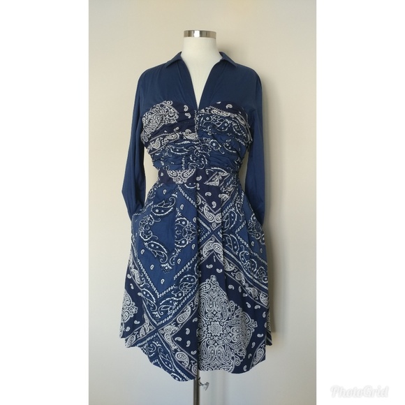 Anthropologie Dresses & Skirts - Anthropologie Holding Horses Blue Dress Size 12